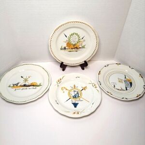 Gien France Bicentennial of the Revolution Carnivalet Reissue Plates VERY RARE